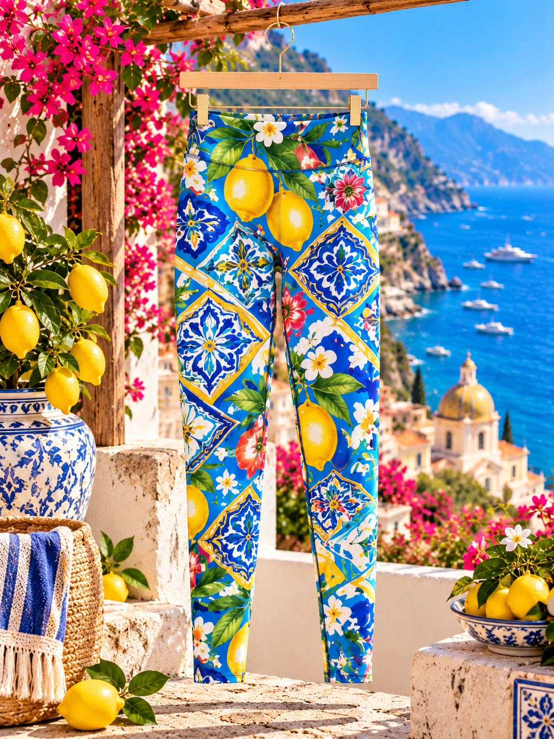 Amalfi Limone Leggings hanging photo