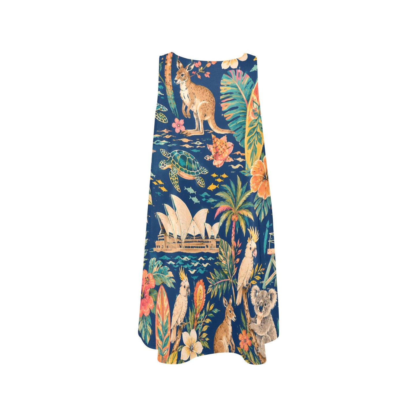 Women's Sleeveless A-Line Pocket Dress (D57)