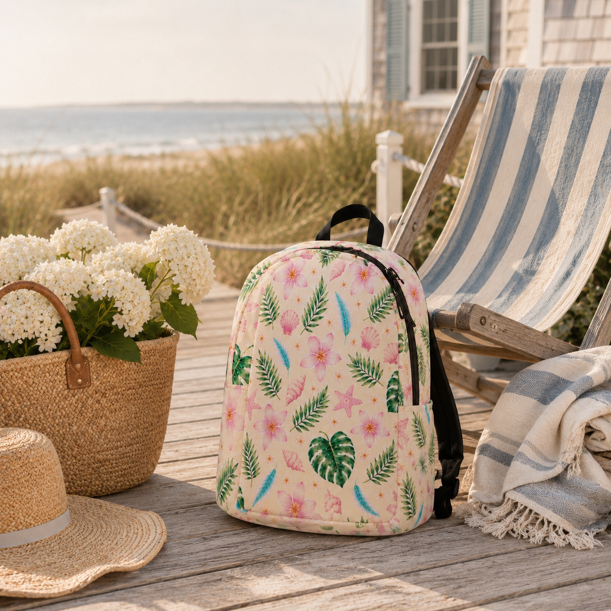 Coastal Cream Minimalist Backpack