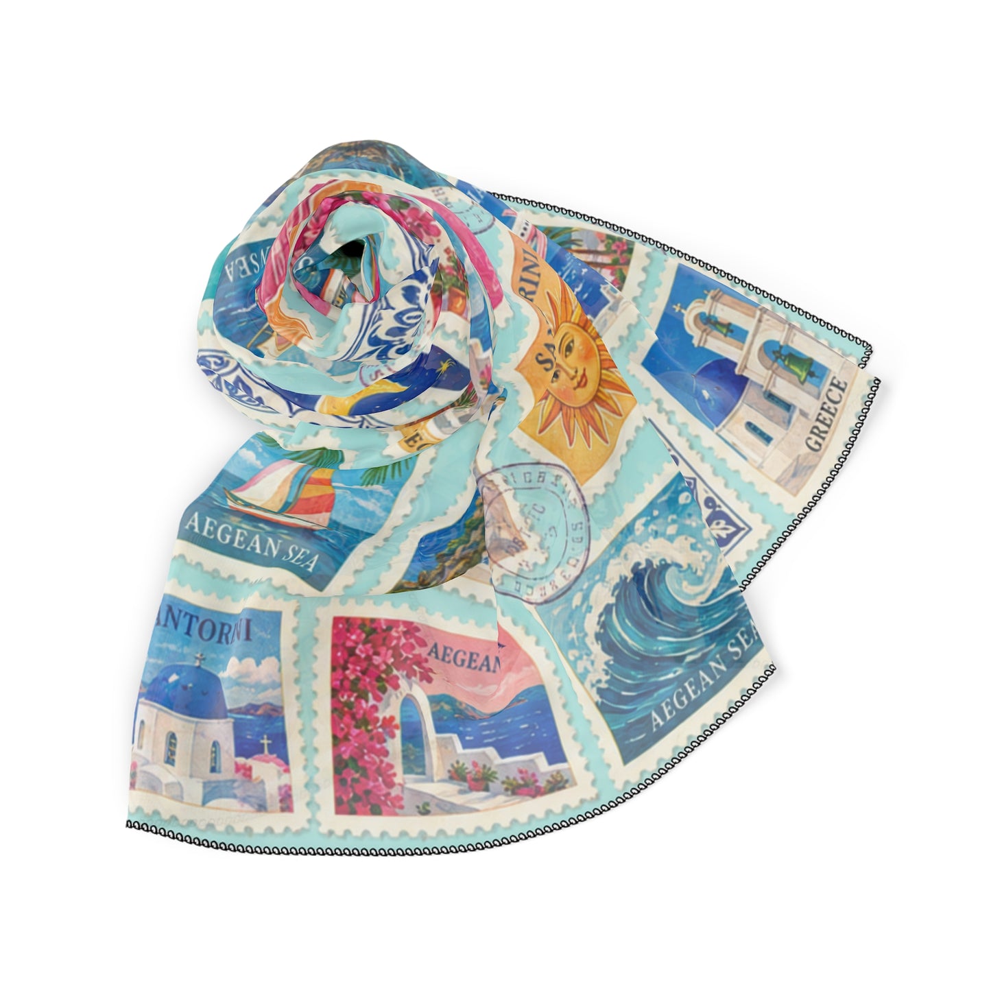 The Santorini Postcard Scarf