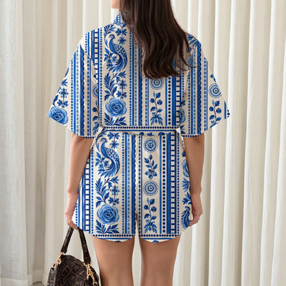 All-Over Print Women's Shirt Suit|150GSM