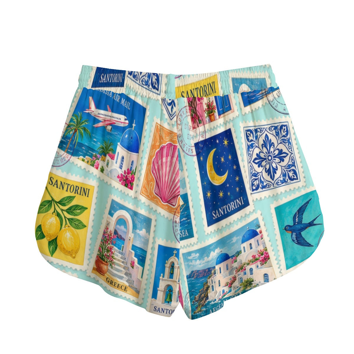All-Over Print Women's Shorts With Drawstring | Rayon