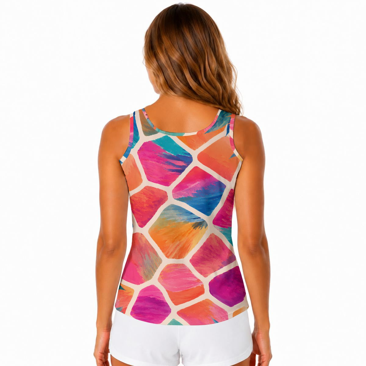 All-Over Print Women Built-in Bra Sports Tank Tops