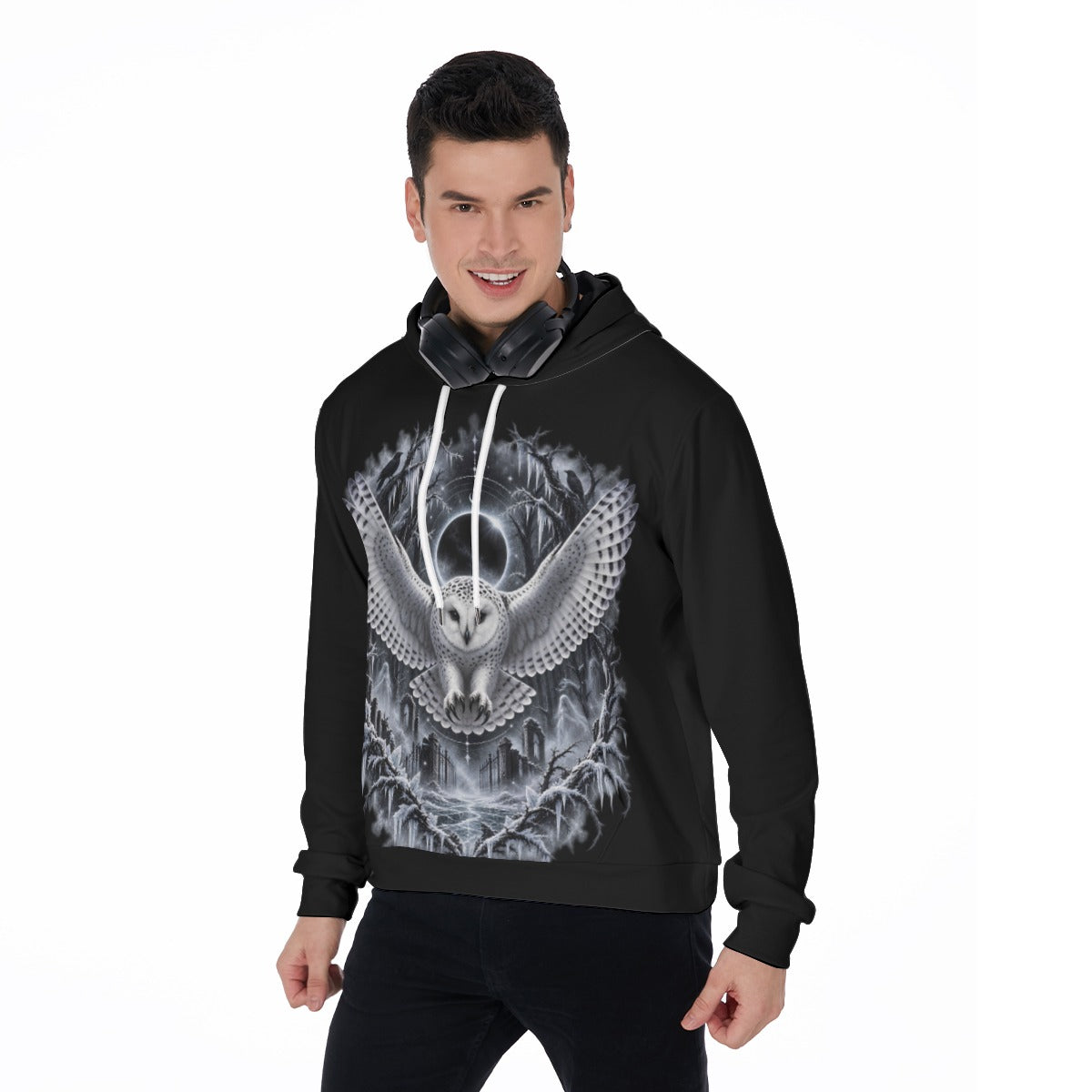 All-Over Print Men's Thicken Pullover Hoodie