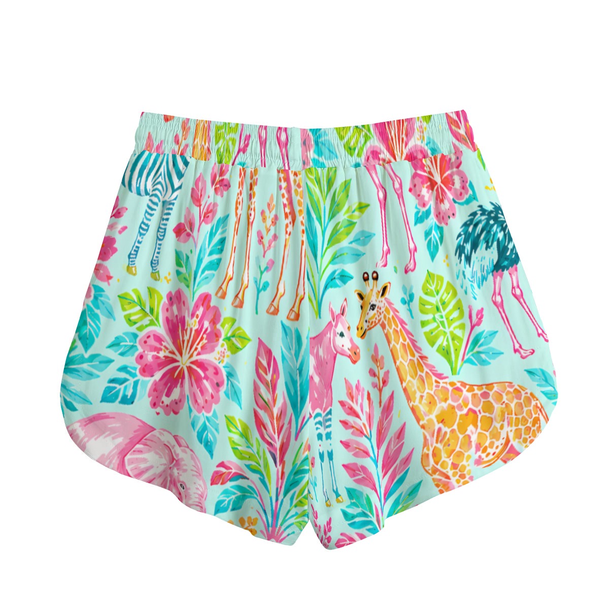 All-Over Print Women's Shorts With Drawstring | Rayon