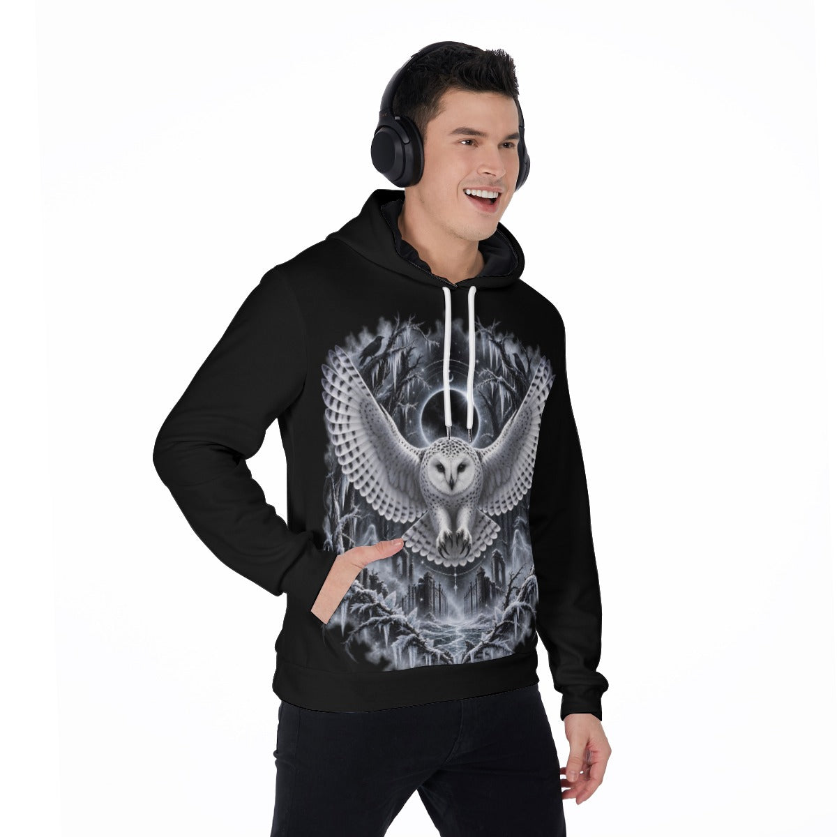 All-Over Print Men's Thicken Pullover Hoodie