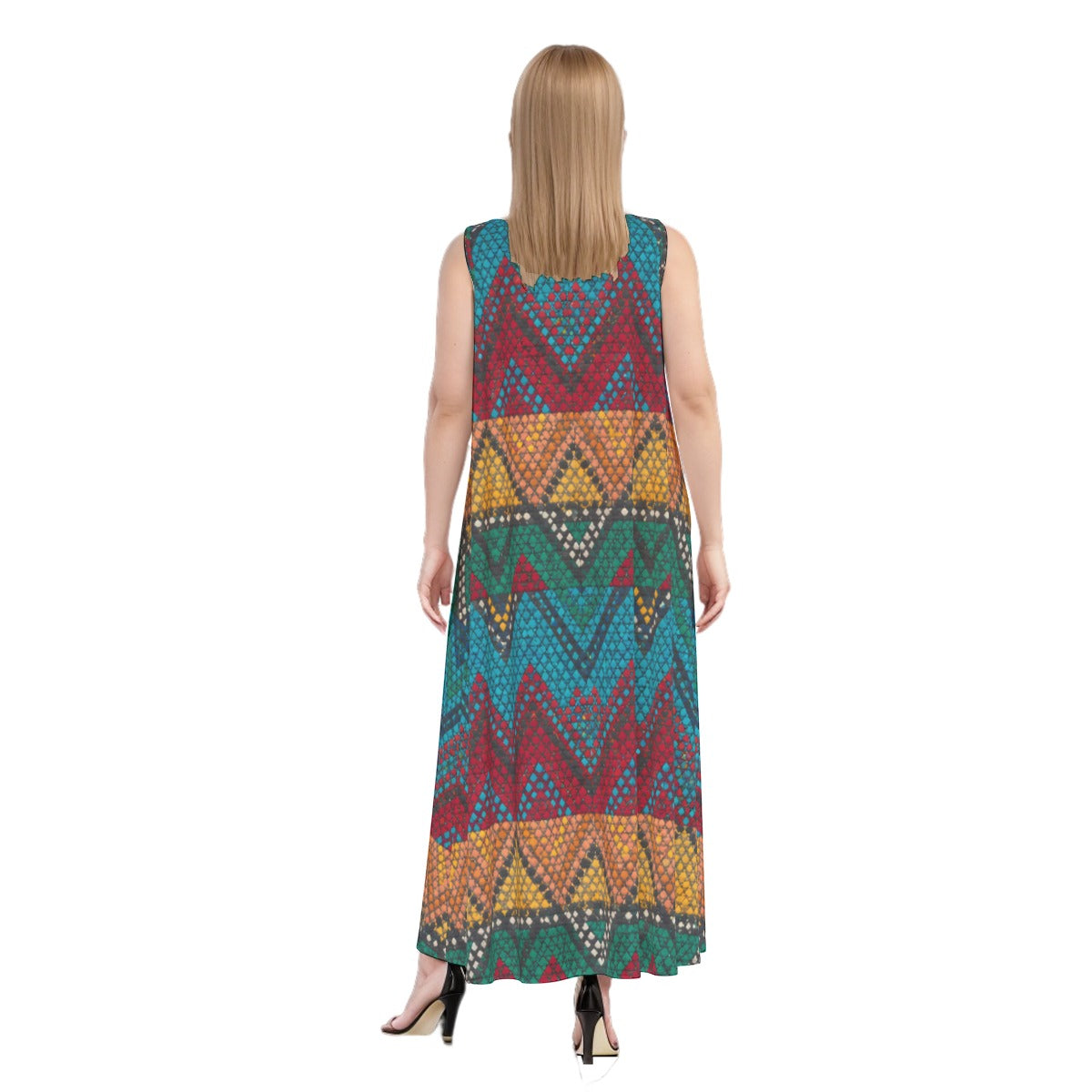Serengeti Sun Savanna Maxi Dress by Dreamsia, fourth view