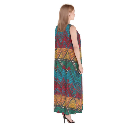 Serengeti Sun Savanna Maxi Dress by Dreamsia, third view