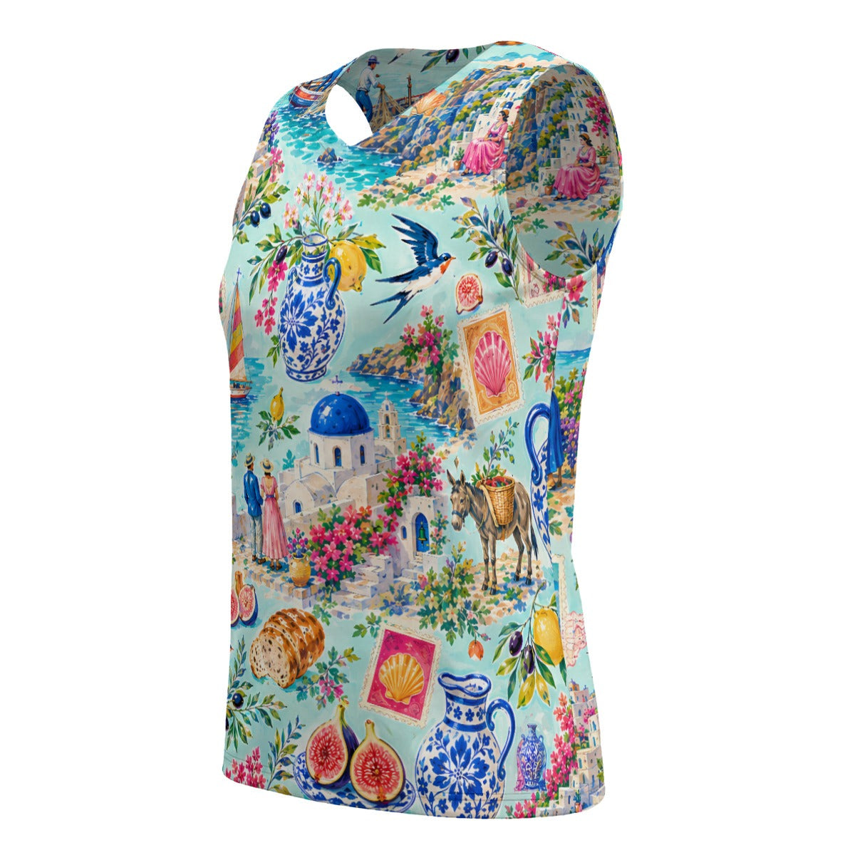 All-Over Print Women’s Sport Double-Sided Print Sleeveless Tank And  Shorts Set