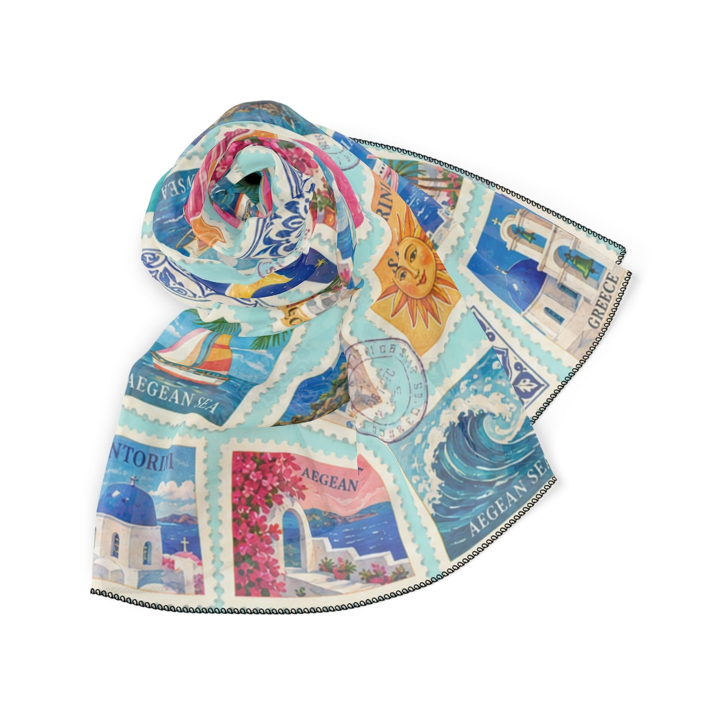 The Santorini Postcard Scarf