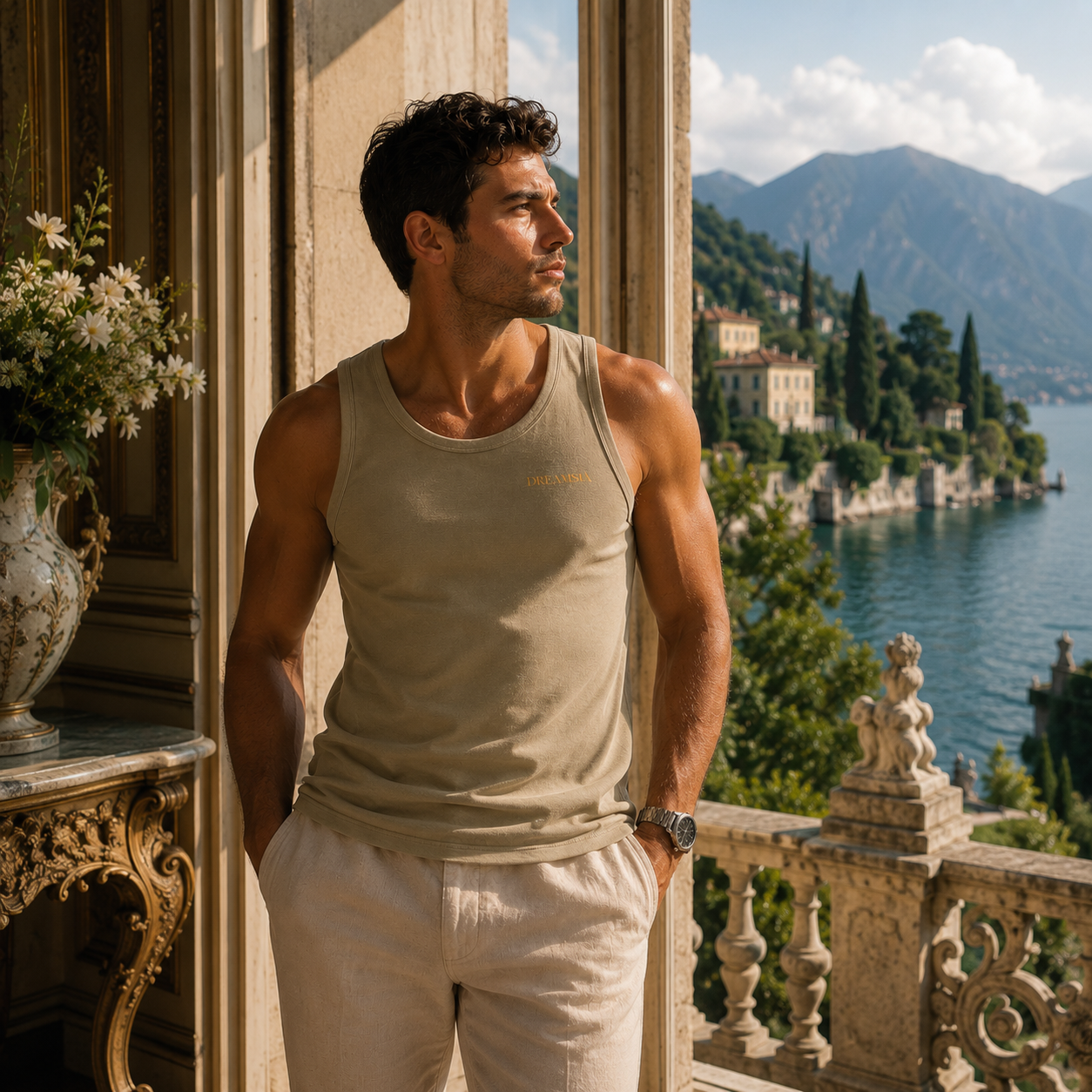Men's Sand colored Tank Top