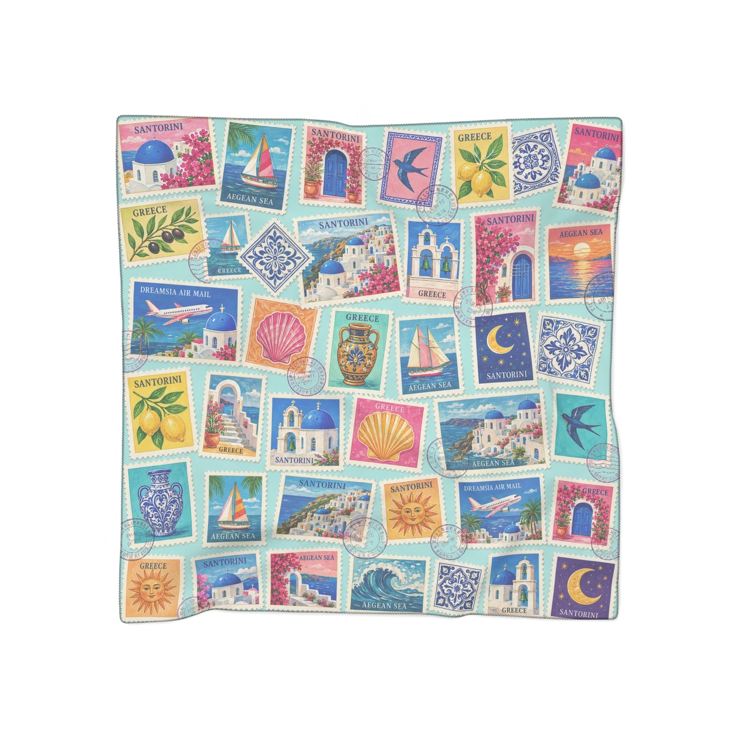 The Santorini Postcard Scarf