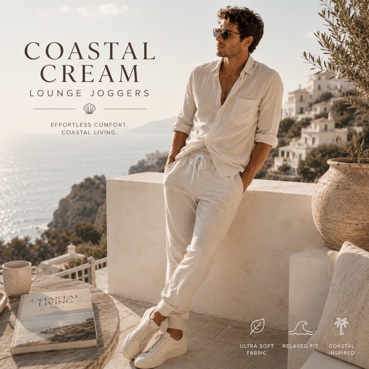 Coastal Cream Lounge Joggers