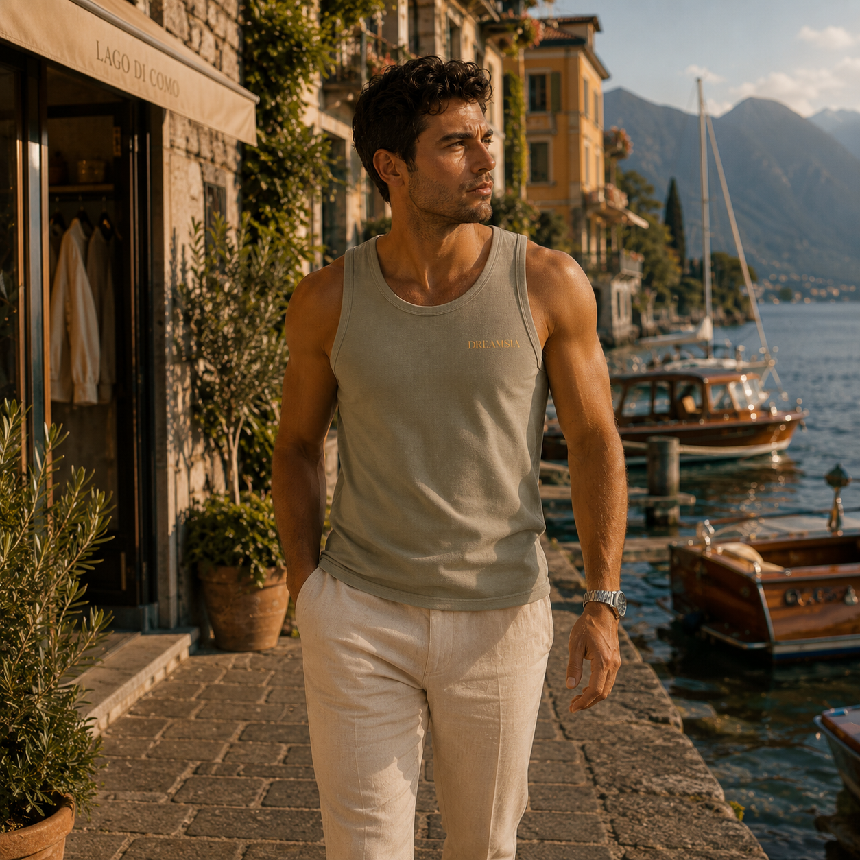 Men's Sand colored Tank Top