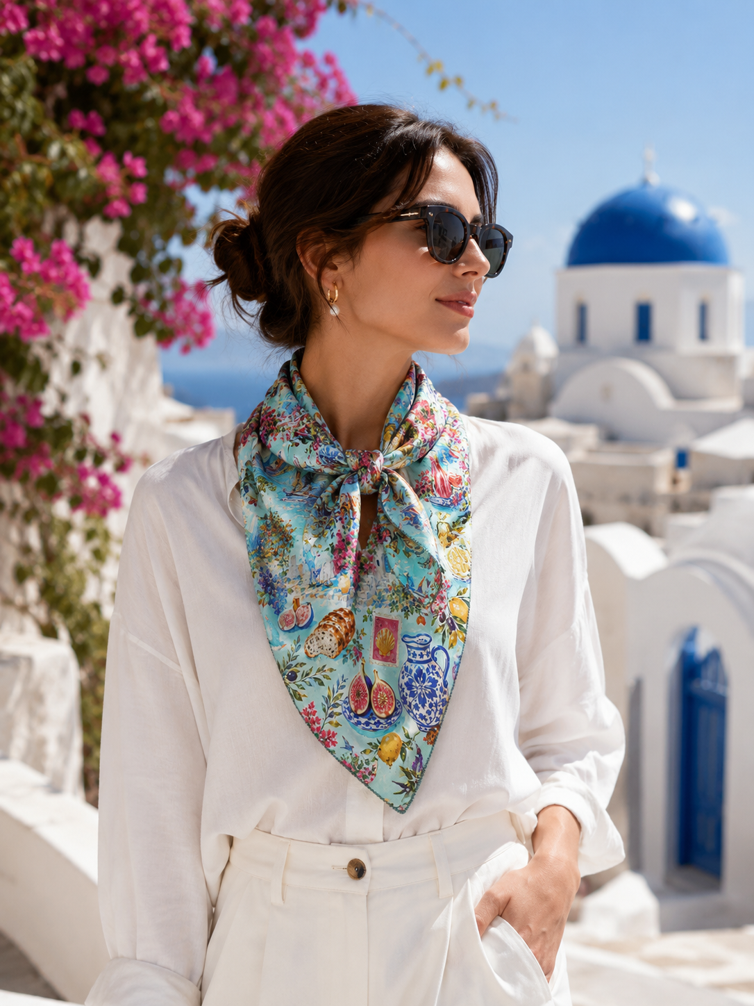The Santorini Storybook Scarf