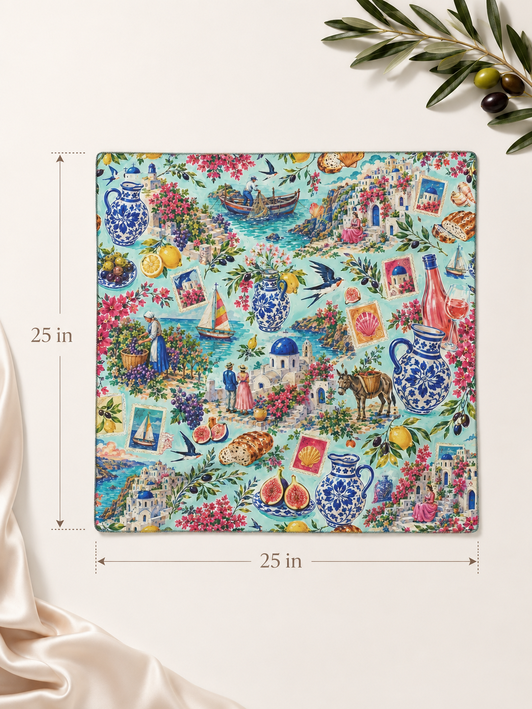 The Santorini Storybook Scarf