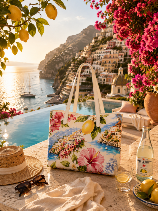 Amalfi Bloom Shoulder Tote Bag
