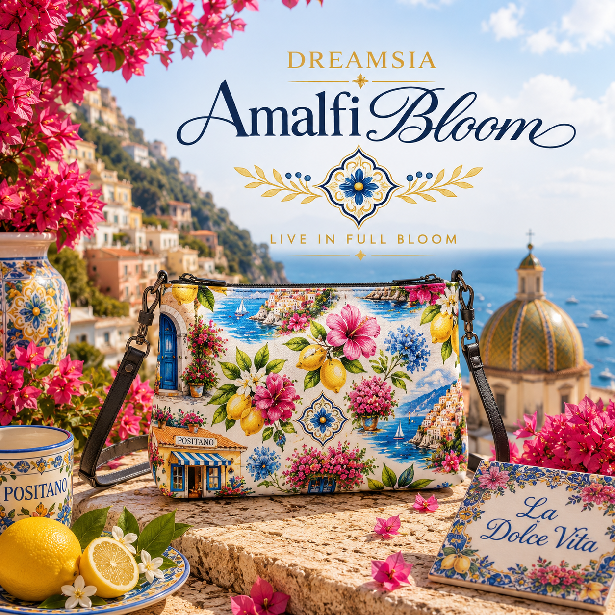 Amalfi Bloom Crossbody bag