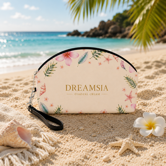 Coastal Cream Makeup Bag