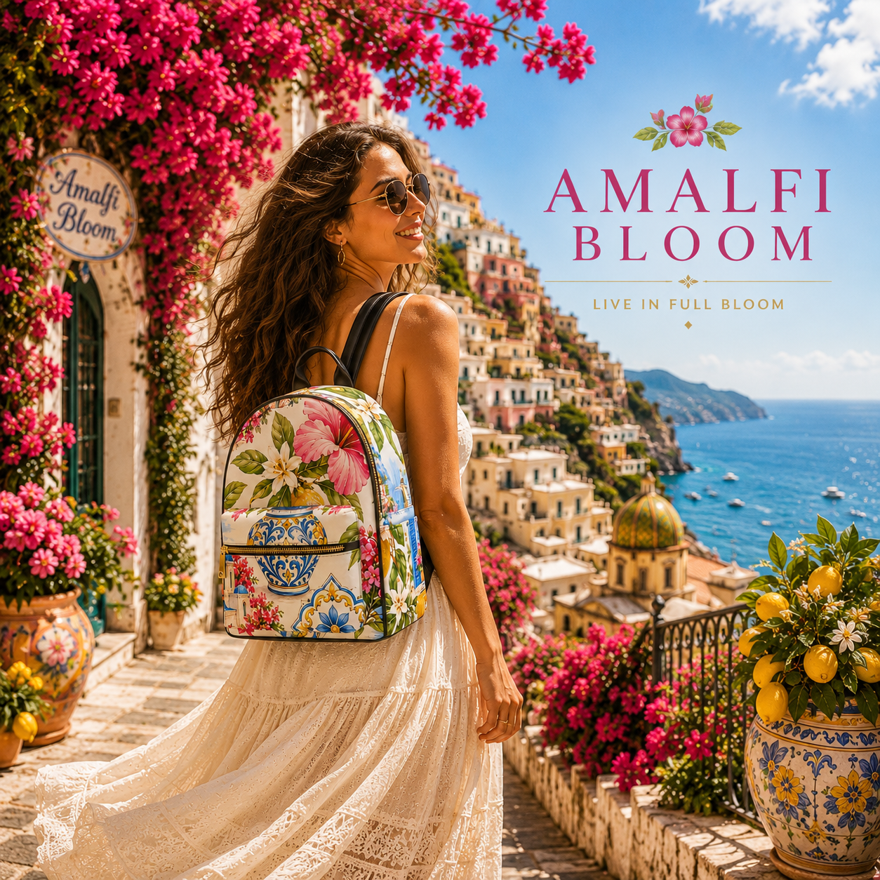Amalfi Bloom PU Backpack