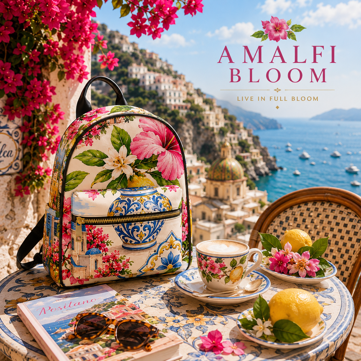 Amalfi Bloom PU Backpack