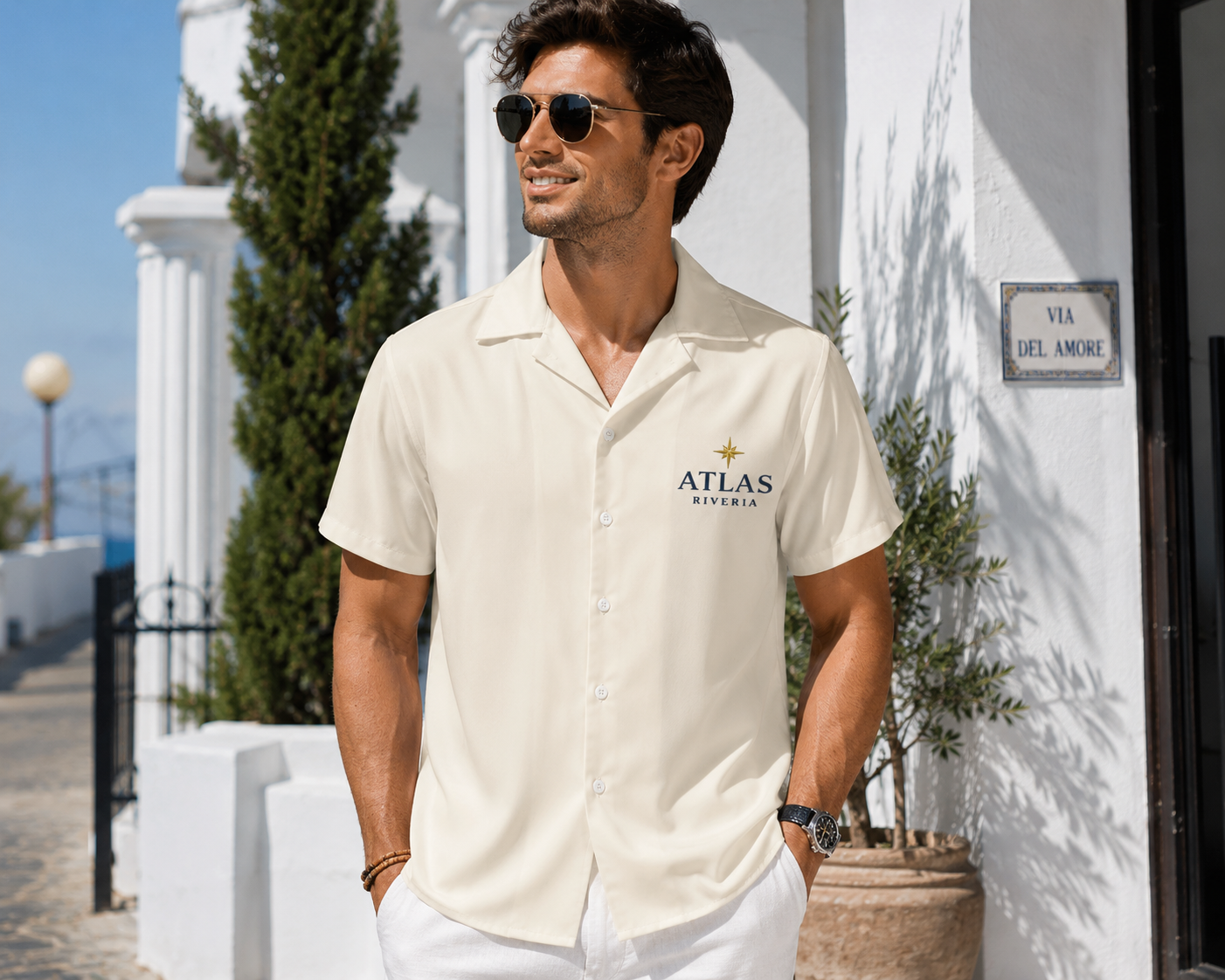 Cuban collar shirt