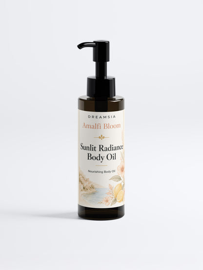 Amalfi Bloom Sunlit Radiant Body Oil, studio product photo