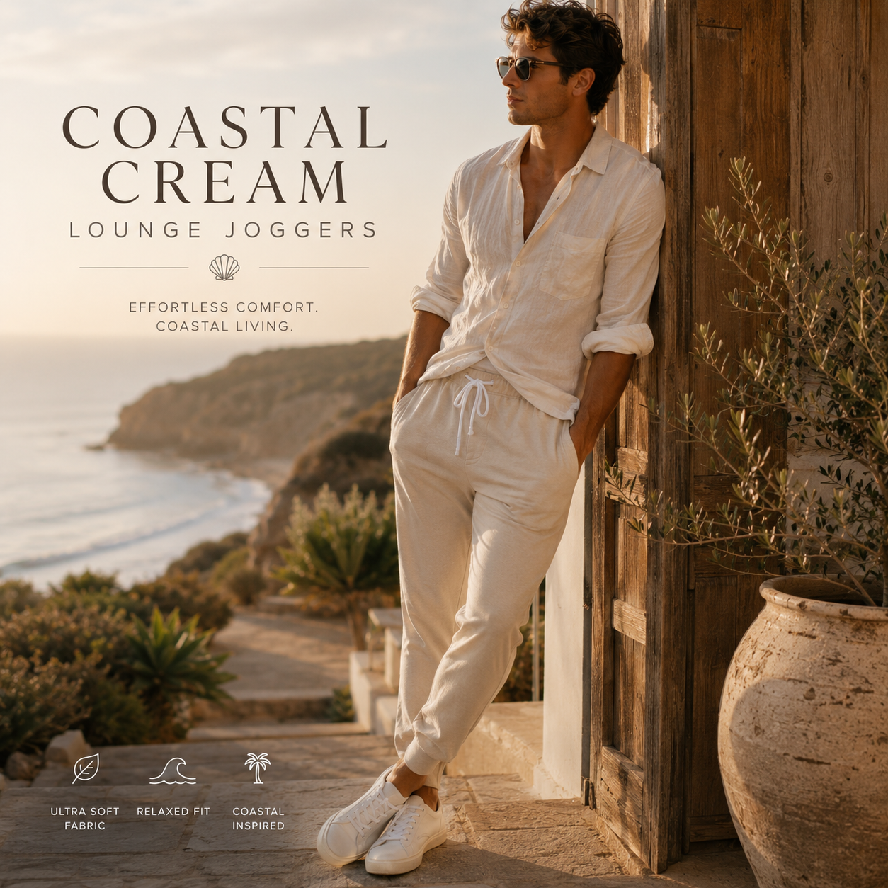 Coastal Cream Lounge Joggers