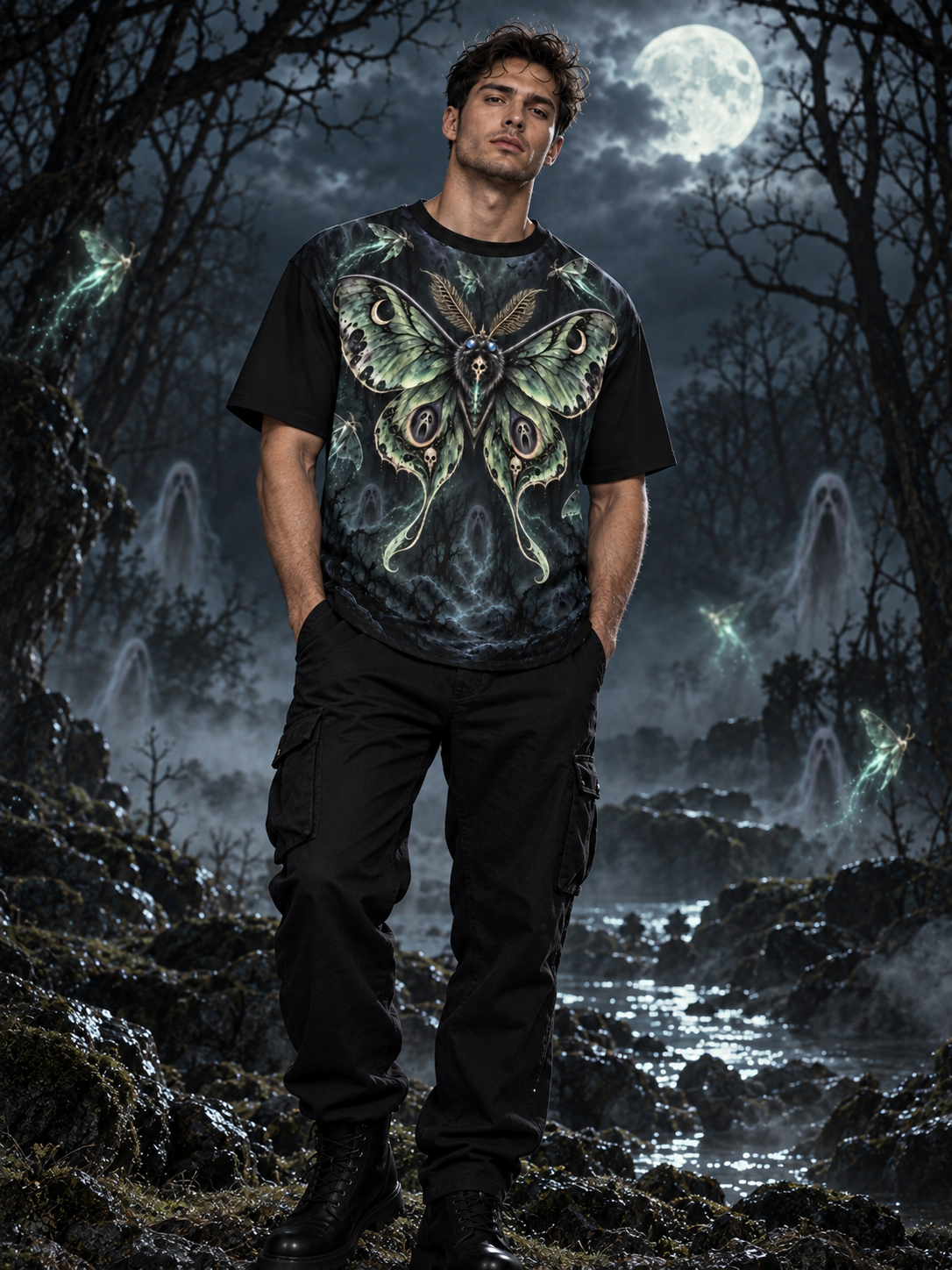 All-Over Print Men's Oversize Short Sleeve T-Shirt|180GSM COTTON